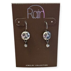 RAIN | Engraved Silver Earrings NWT